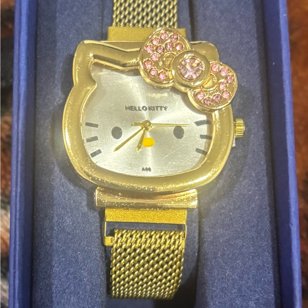 Hello Kitty Gold and Pink Kids Watch (No Box)